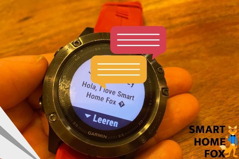 Man sieht eine eingegangene Nachricht auf der Garmin Fenix 5X Plus.